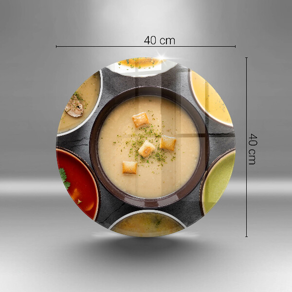 Kuchynská doska zo skla Farebné polievky