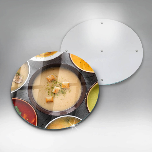 Kuchynská doska zo skla Farebné polievky