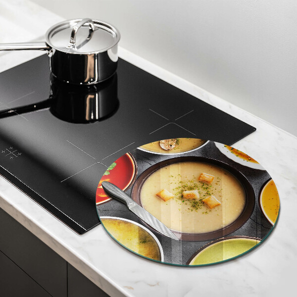 Kuchynská doska zo skla Farebné polievky