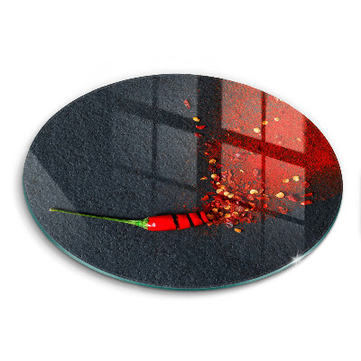 Kuchynská doska veľká zo skla Čili paprička