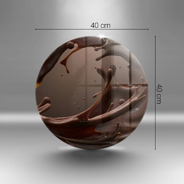 Kuchynská doska veľká zo skla Tekutá čokoláda