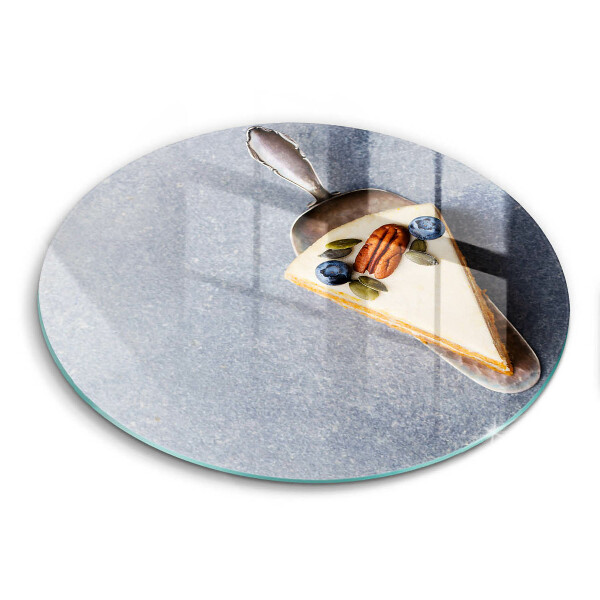 Kuchynská doska veľká zo skla Kúsok koláča