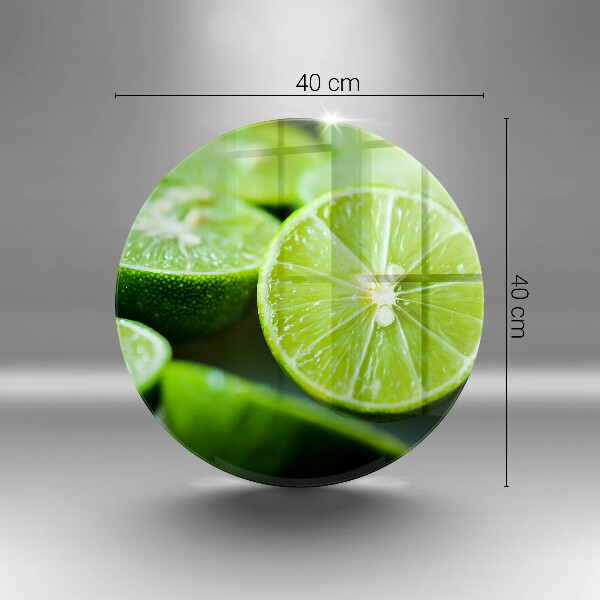 Kuchynská doska veľká zo skla Limetkový citrus