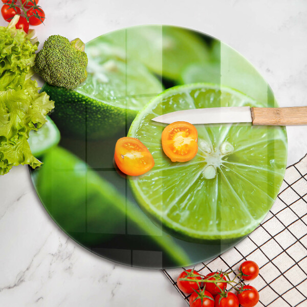 Kuchynská doska veľká zo skla Limetkový citrus