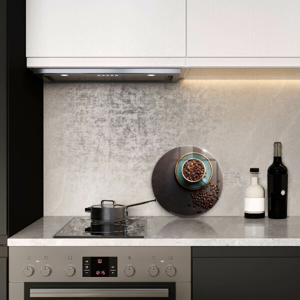 Kuchynská doska zo skla Šálka kávových zŕn