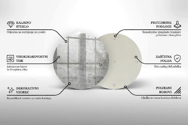 Kuchynská doska zo skla Betónová textúra