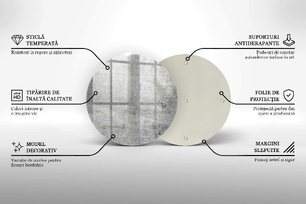 Kuchynská doska zo skla Betónová textúra