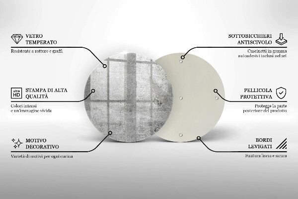 Kuchynská doska zo skla Betónová textúra
