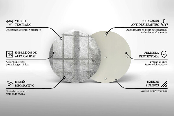 Kuchynská doska zo skla Betónová textúra