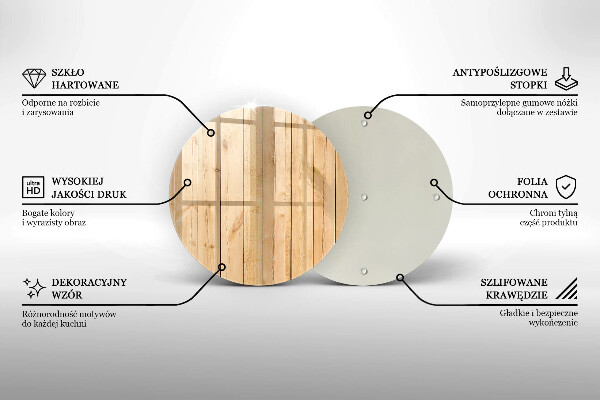 Kuchynská doska zo skla Jemné drevené dosky