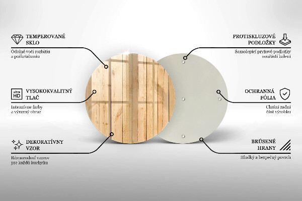 Kuchynská doska zo skla Jemné drevené dosky