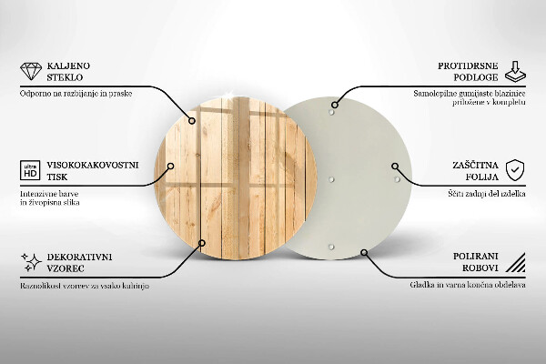 Kuchynská doska zo skla Jemné drevené dosky