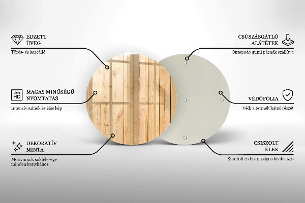 Kuchynská doska zo skla Jemné drevené dosky