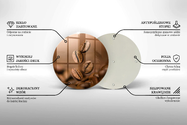 Kuchynská doska zo skla Kávové zrná