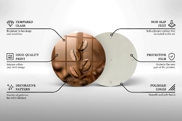 Kuchynská doska zo skla Kávové zrná