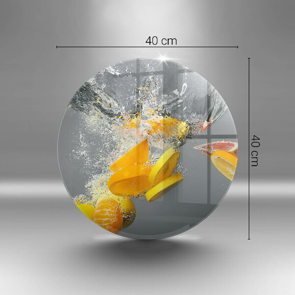 Kuchynská doska zo skla Citróny vo vode