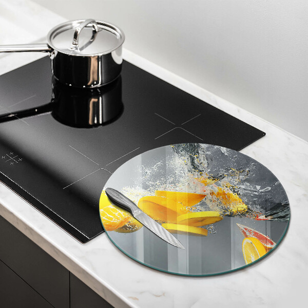 Kuchynská doska zo skla Citróny vo vode