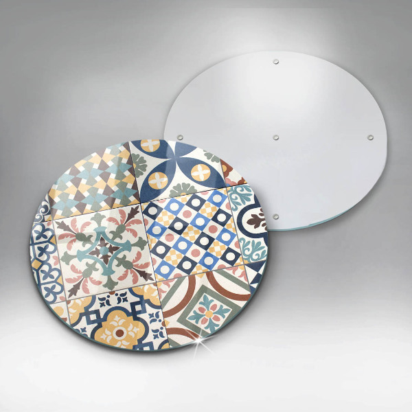 Kuchynská doska zo skla Dekoratívne dlaždice