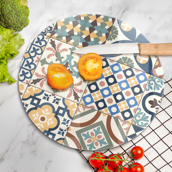 Kuchynská doska zo skla Dekoratívne dlaždice