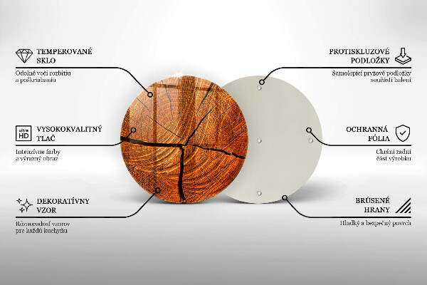 Kuchynská doska zo skla Drevená konštrukcia kmeňa