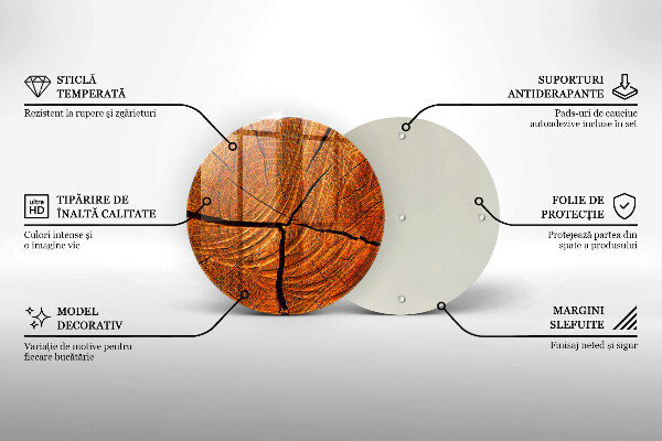 Kuchynská doska zo skla Drevená konštrukcia kmeňa