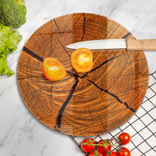 Kuchynská doska zo skla Drevená konštrukcia kmeňa