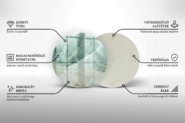 Kuchynská doska zo skla Kamenná štruktúra