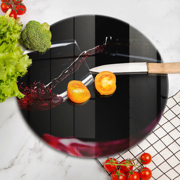 Kuchynská doska zo skla Pohárik červeného vína