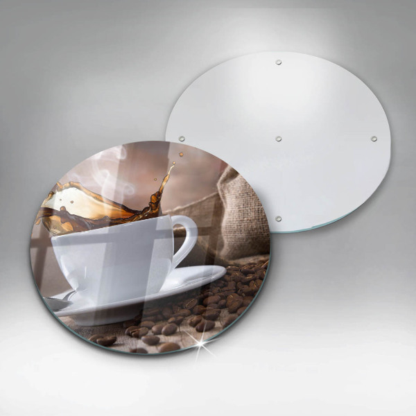 Kuchynská doska zo skla Šálka a kávové zrná