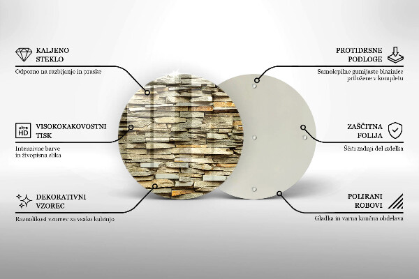 Kuchynská doska zo skla Dekoratívne kamene