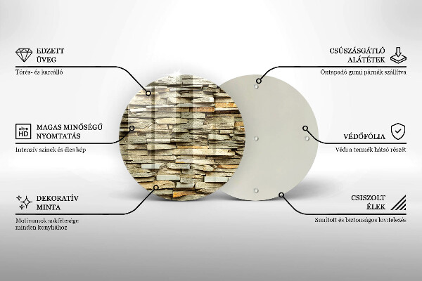 Kuchynská doska zo skla Dekoratívne kamene