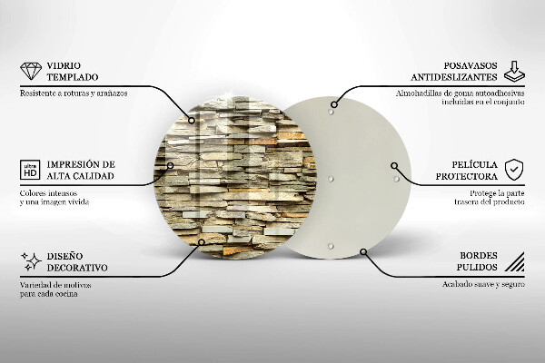 Kuchynská doska zo skla Dekoratívne kamene