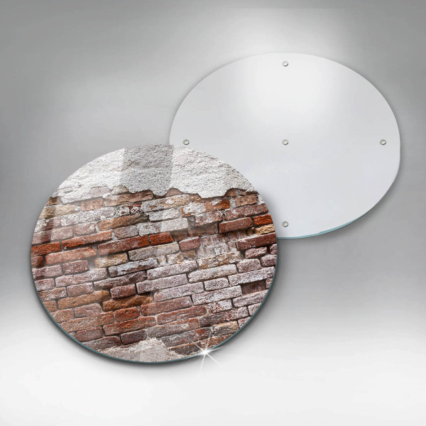 Kuchynská doska zo skla Stará tehlová a betónová stena