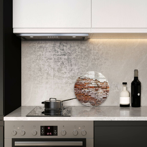 Kuchynská doska zo skla Stará tehlová a betónová stena