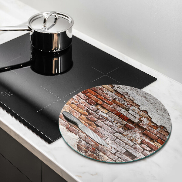 Kuchynská doska zo skla Stará tehlová a betónová stena