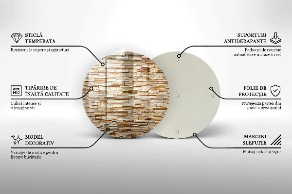 Kuchynská doska zo skla Textúra dekoratívnych kameňov