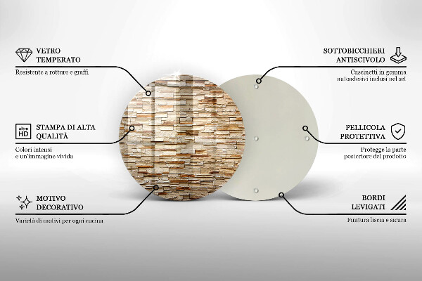Kuchynská doska zo skla Textúra dekoratívnych kameňov