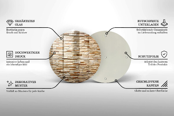 Kuchynská doska zo skla Textúra dekoratívnych kameňov