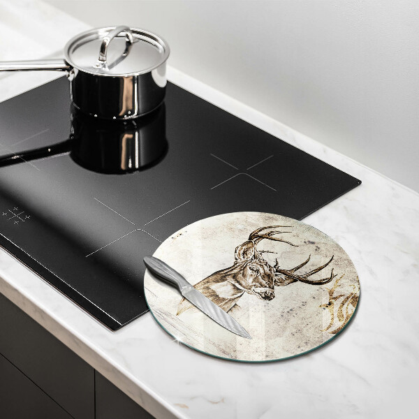 Kuchynská doska zo skla Jeleň zvierat ilustrácie