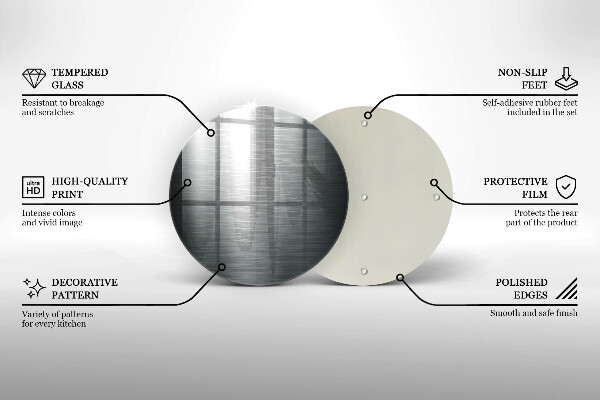 Kuchynská doska zo skla Kovová textúra