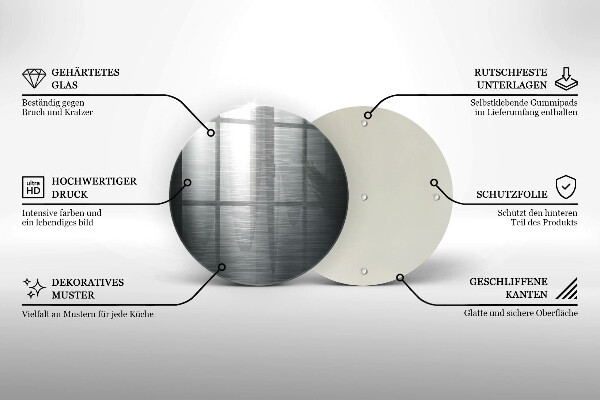 Kuchynská doska zo skla Kovová textúra