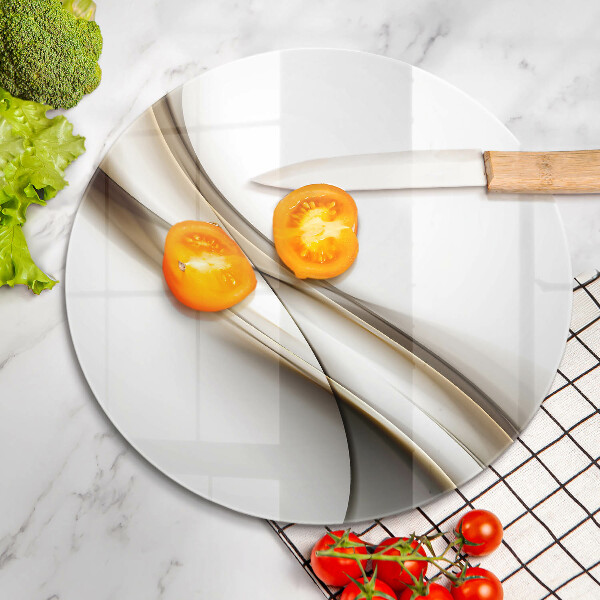 Kuchynská doska zo skla Mäkké línie abstrakcie