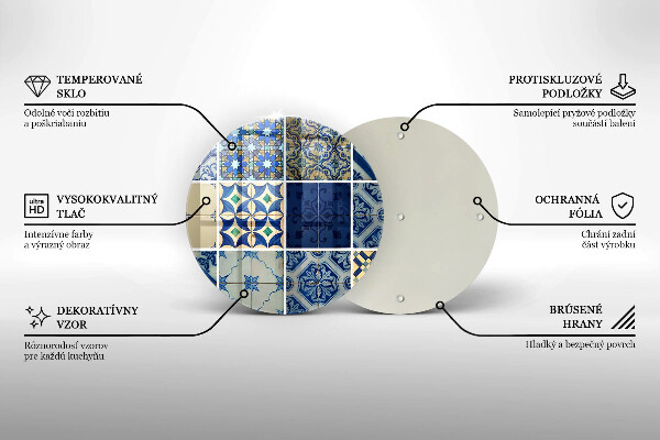 Kuchynská doska zo skla Dekoratívne dlaždice dlaždice