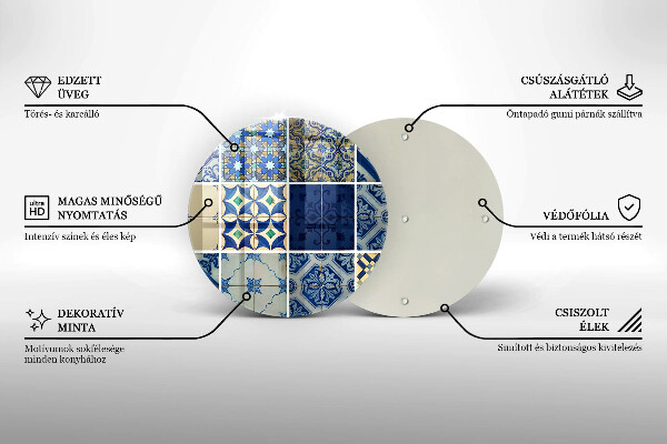 Kuchynská doska zo skla Dekoratívne dlaždice dlaždice