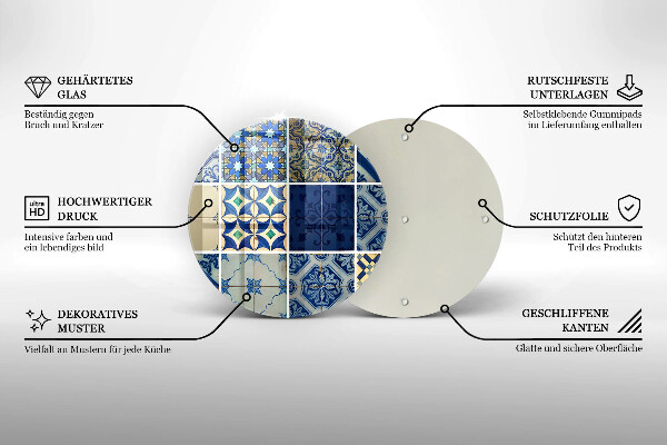 Kuchynská doska zo skla Dekoratívne dlaždice dlaždice