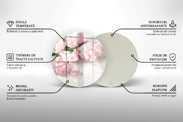 Kuchynská doska zo skla Jemné kvety ruží