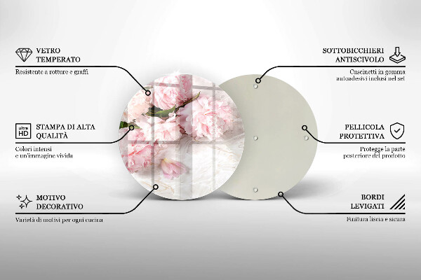 Kuchynská doska zo skla Jemné kvety ruží