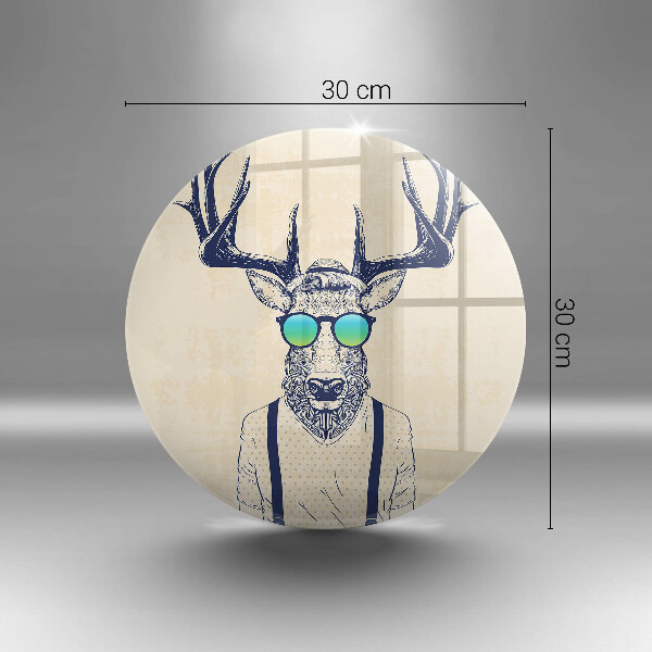 Kuchynská doska zo skla Jeleň muž ilustrácie