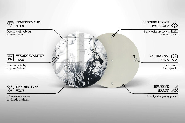 Kuchynská doska zo skla Atramentová abstrakcia