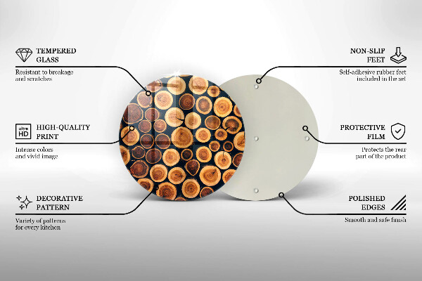 Kuchynská doska zo skla Drevené pne stromov
